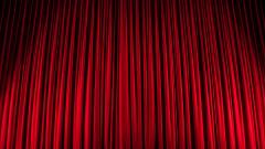 Close-up of red theatre curtains