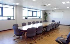 Board Room with large table and chairs