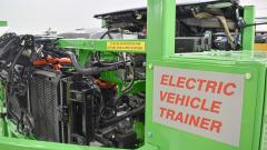 Close-up of Nissan Leaf electric engine training rig