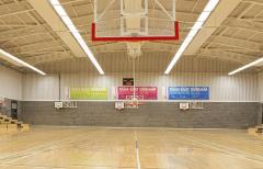 East Durham College Sports hall with basketball nets visible