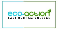 The Eco Action logo with the words East Durham College